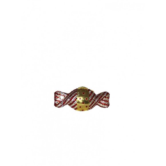 Judith leiber Peppermint Candy Pillbox Red & Clare Swarovski Crystals